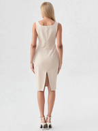 Ruffled V-Neck Midi Dress