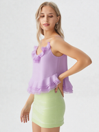 Ruffled Peplum Cami Top