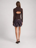 Contrast Bubble Hem Mini Dress