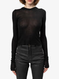 Sheer Hooded Long Sleeve Top