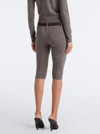 Heathered Slim-Fit Capri Pants