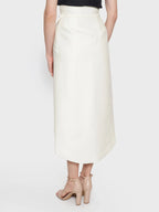 Elegant Layered Midi Skirt with Asymmetric Hem