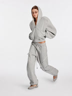 Cropped Zip-Up Hoodie Jacket