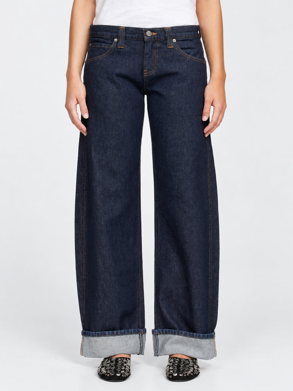 High Waist Wide Leg Vintage Denim Jeans