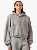 Cropped Zip-Up Hoodie Jacket