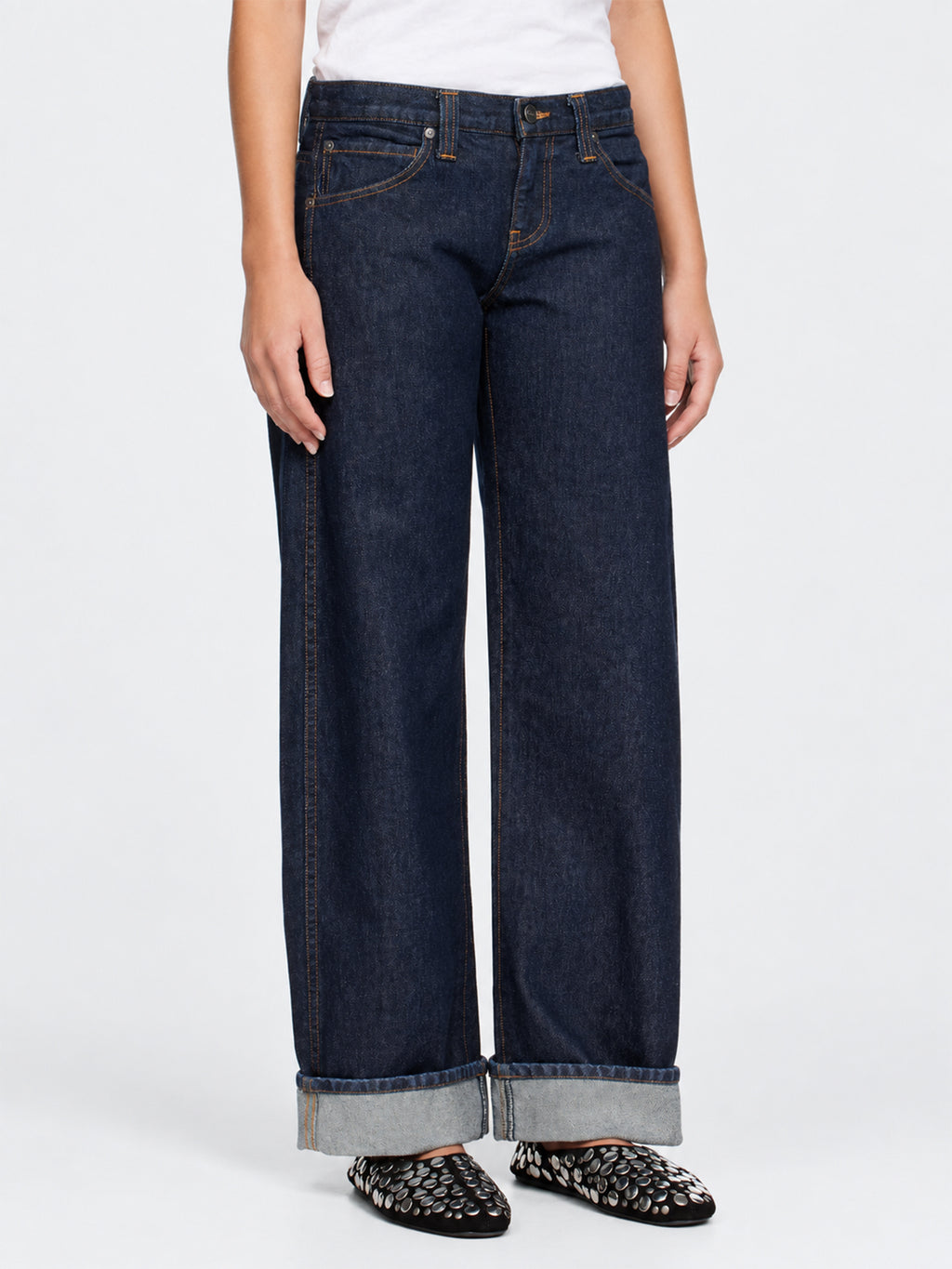 High Waist Wide Leg Vintage Denim Jeans