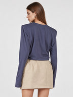 Twist Front Long Sleeve Top
