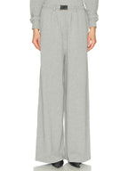 Grey Pleated Wide-Leg Belted Pants