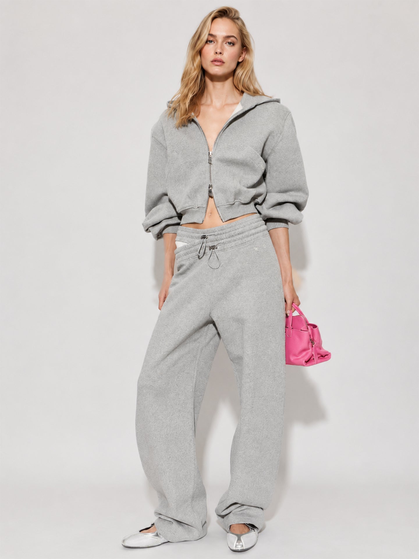 Asymmetric Layered Waist Wide-Leg Pants