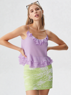 Ruffled Peplum Cami Top