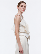 Ivory Lace Trim Camisole Top