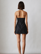 Black Halter Mini Dress