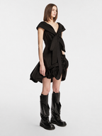 Off Shoulder Bow Mini Dress