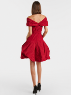 Off Shoulder Bow Mini Dress