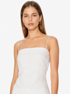White Embroidered Cami Top