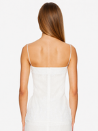 White Embroidered Cami Top