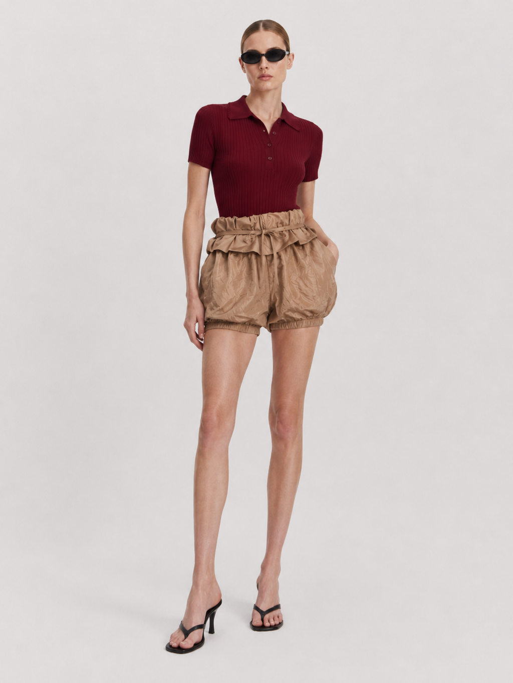 Ruffle Waist Bubble Shorts