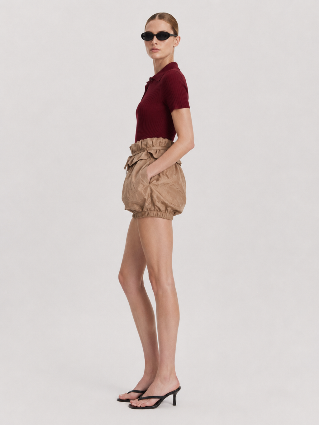 Ruffle Waist Bubble Shorts