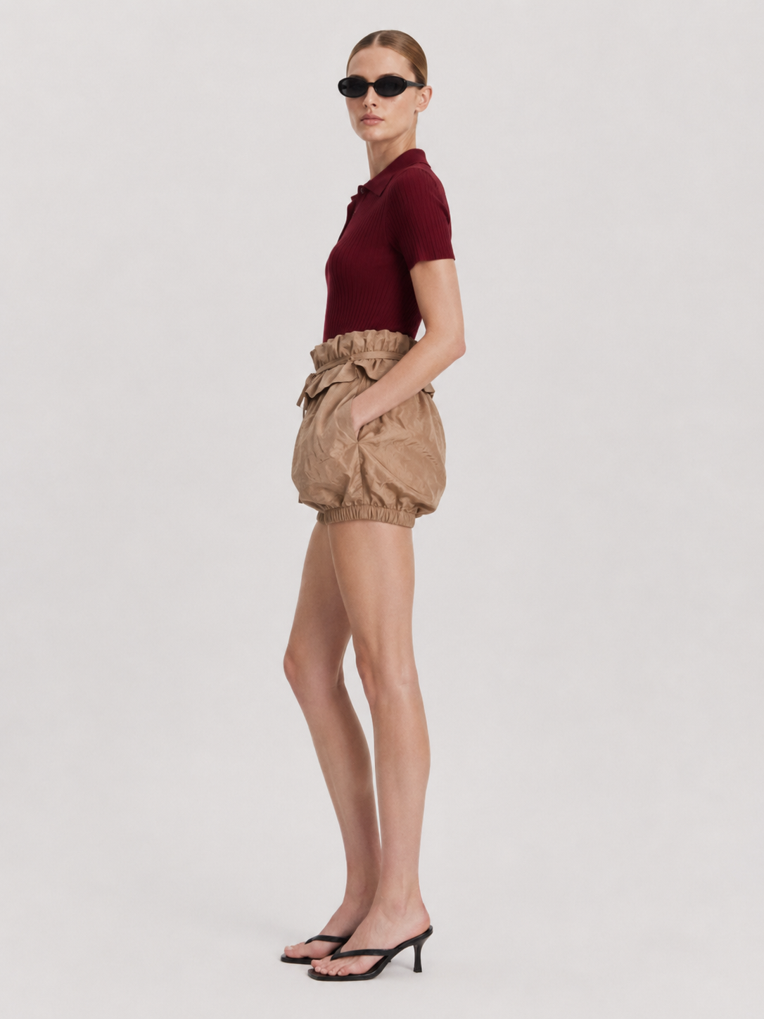 Ruffle Waist Bubble Shorts