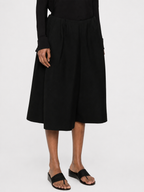 Black Pleated Culotte Pants