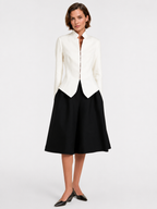 Black Pleated Culotte Pants