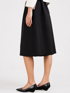 Black Pleated Culotte Pants