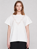 White Lace Appliqué Tee