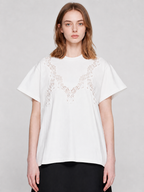 White Lace Appliqué Tee
