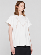 White Lace Appliqué Tee