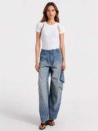 Cutout Layered Ribbed Top