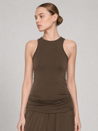 Ruched Tank & Wide Leg Pants Set