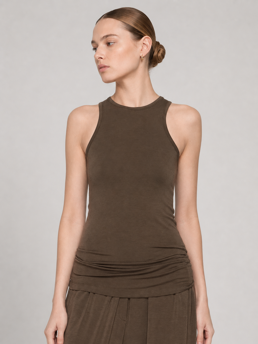 Ruched Tank & Wide Leg Pants Set