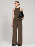 Ruched Tank & Wide Leg Pants Set