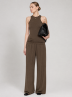 Ruched Tank & Wide Leg Pants Set