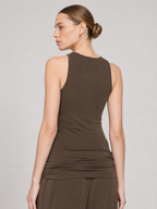 Ruched Tank & Wide Leg Pants Set