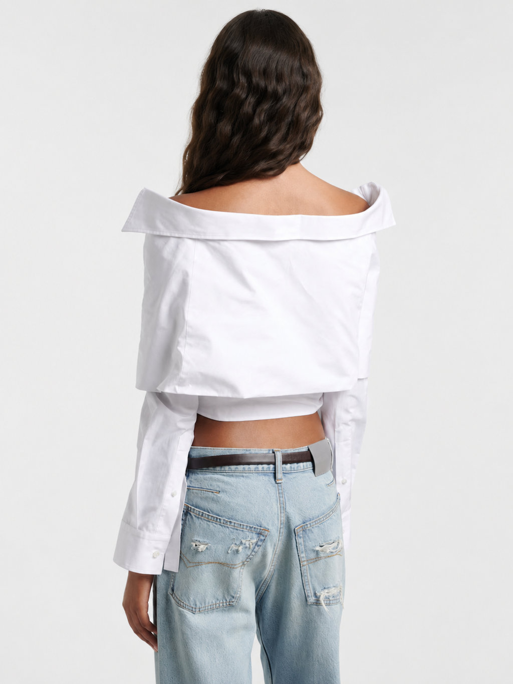 Off-Shoulder Wrap Shirt