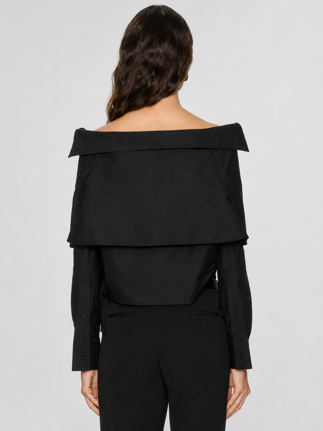 Off-Shoulder Wrap Shirt