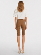 High-Waist Tailored Bermuda Shorts