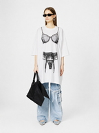 Lingerie Print Oversized Tee