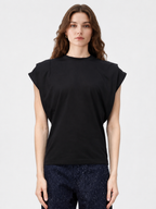 Structured Shoulder Cap Sleeve Top