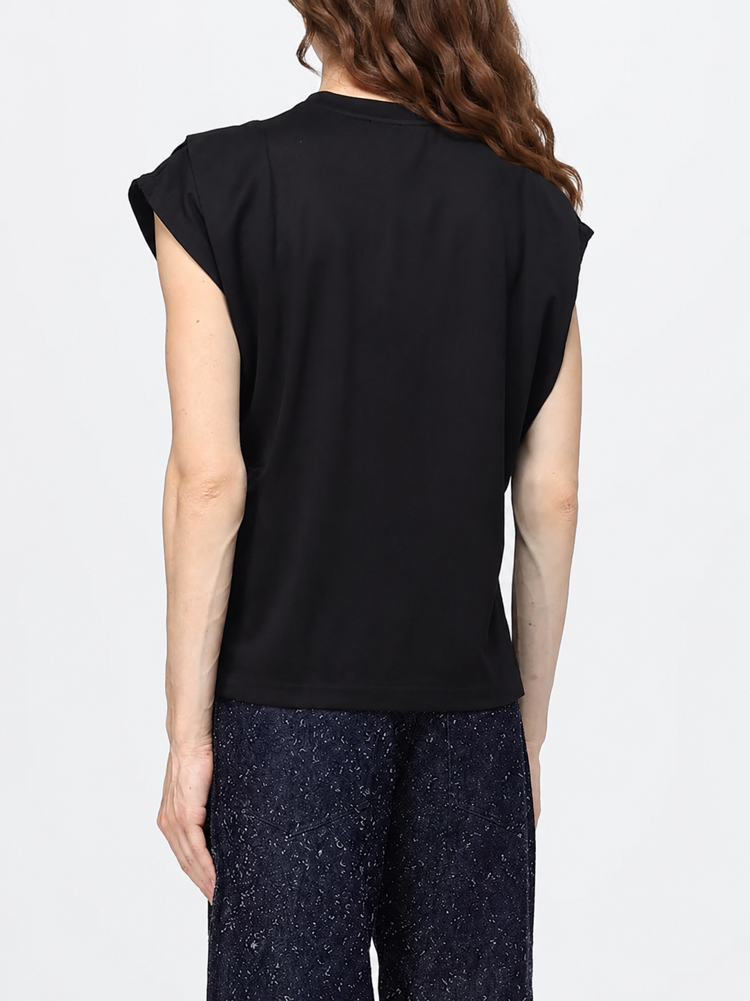 Structured Shoulder Cap Sleeve Top