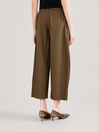 Elastic Waist Wide Leg Culotte Pants