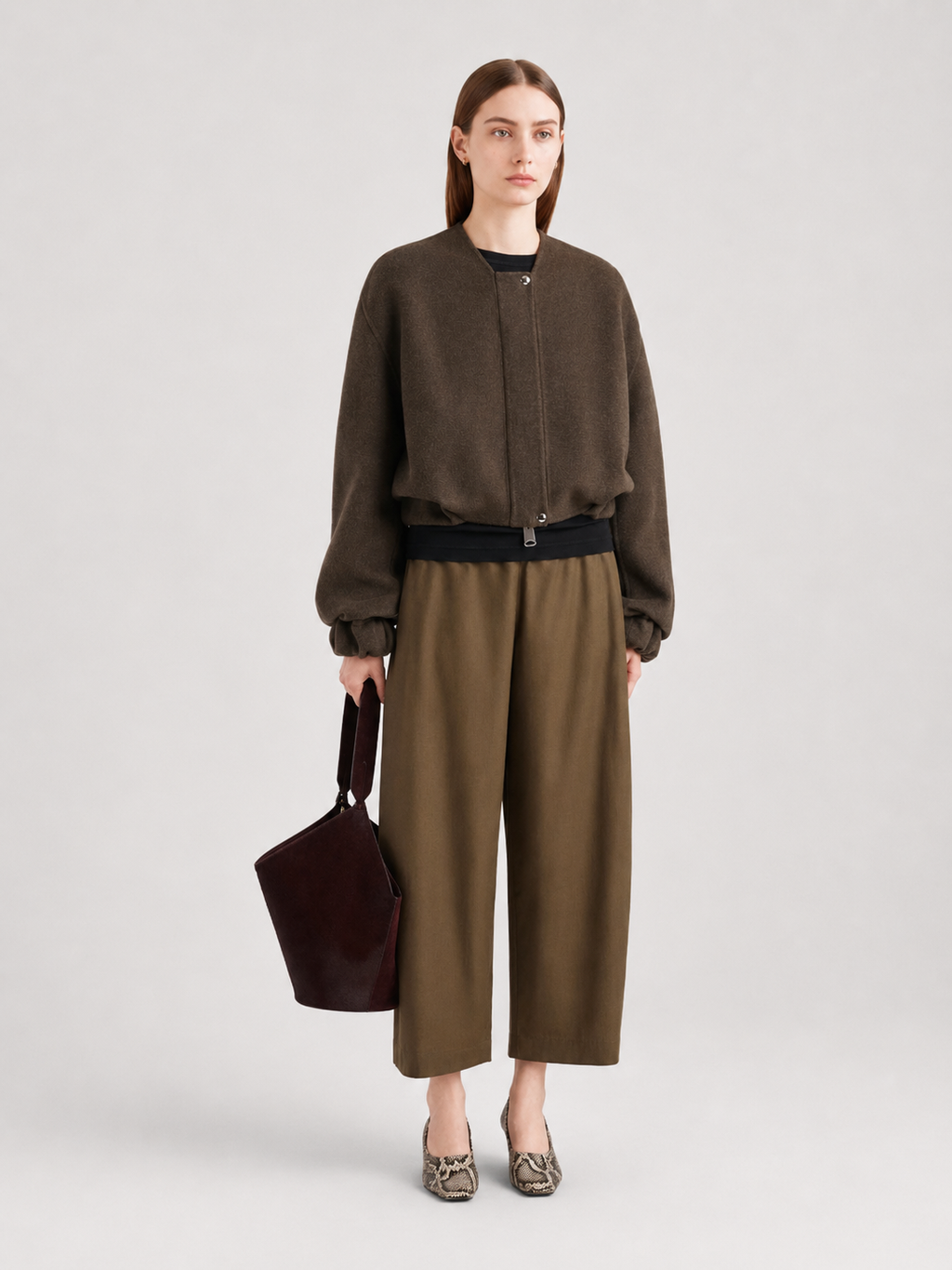 Elastic Waist Wide Leg Culotte Pants