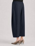 Elastic Waist Wide Leg Culotte Pants