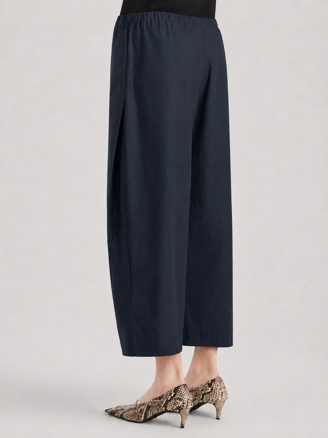 Elastic Waist Wide Leg Culotte Pants