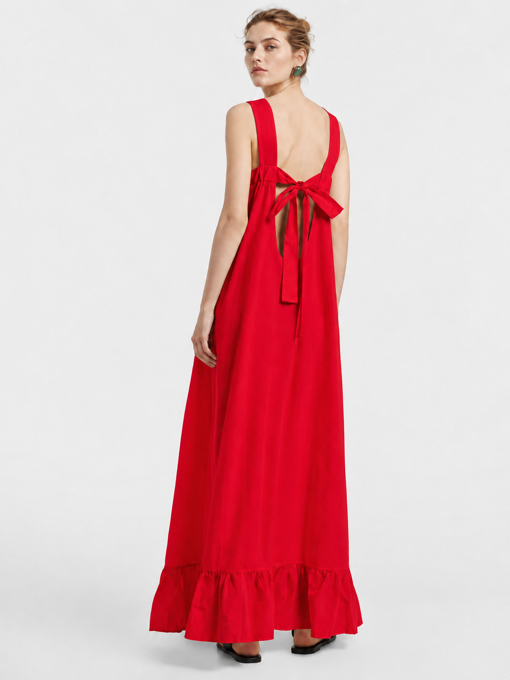 Open Back Bow Maxi Dress