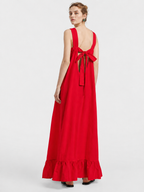 Open Back Bow Maxi Dress