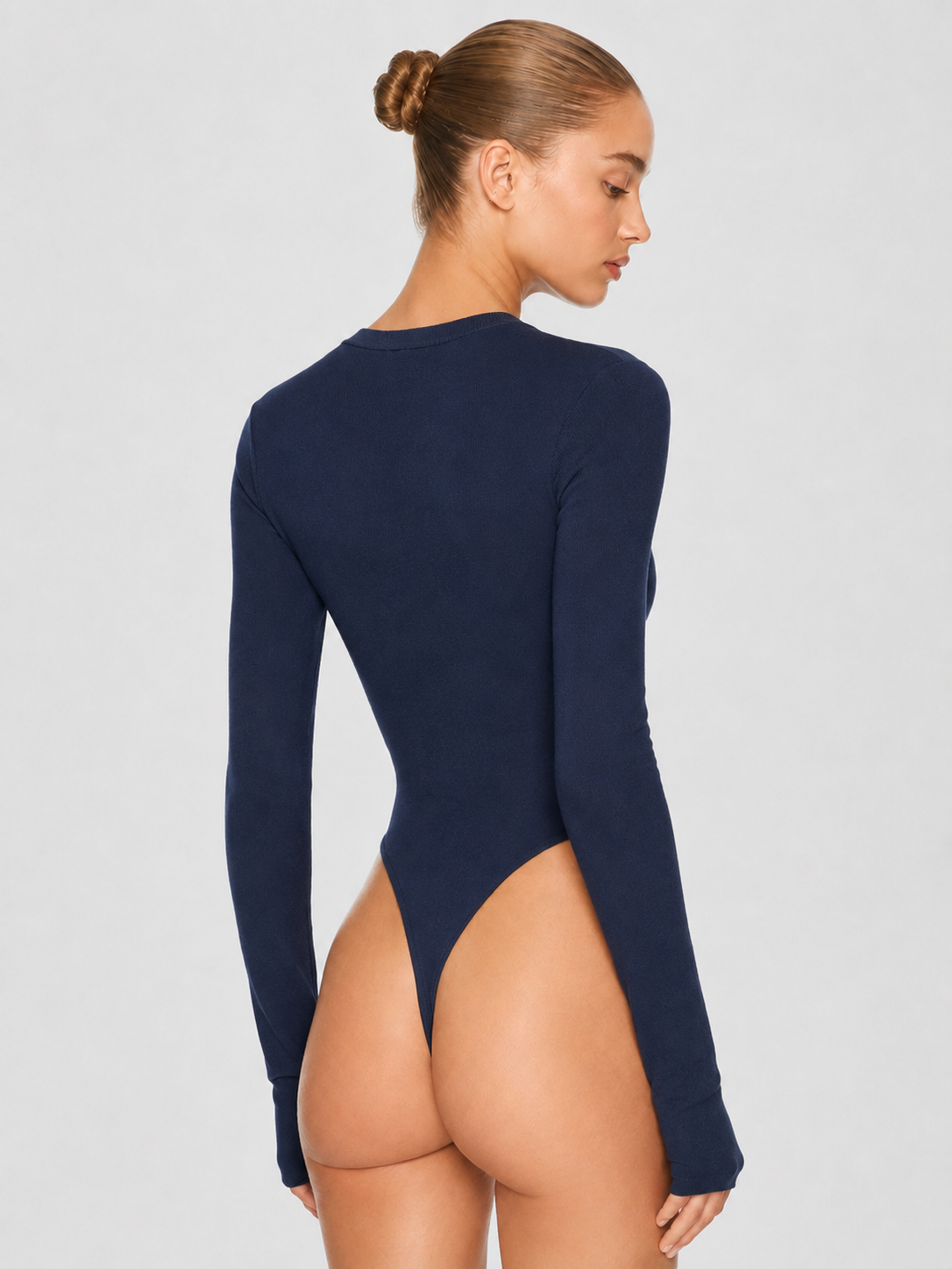 Long Sleeve Henley Knit Bodysuit