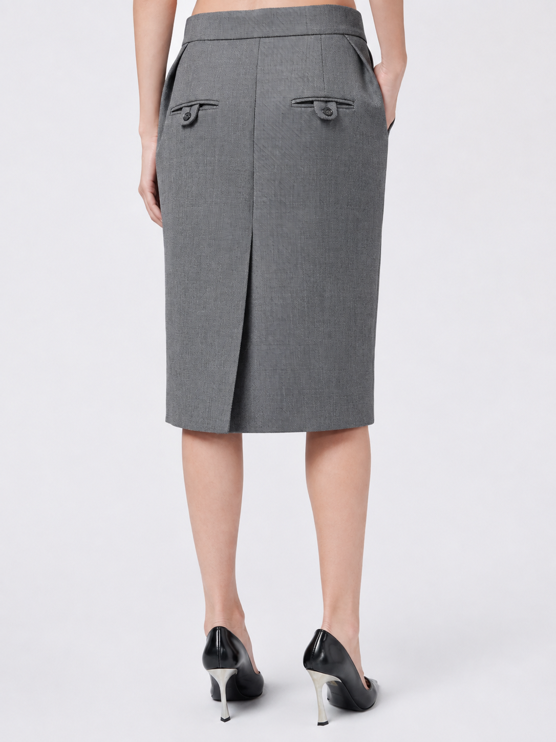 High Waist Straight Skirt