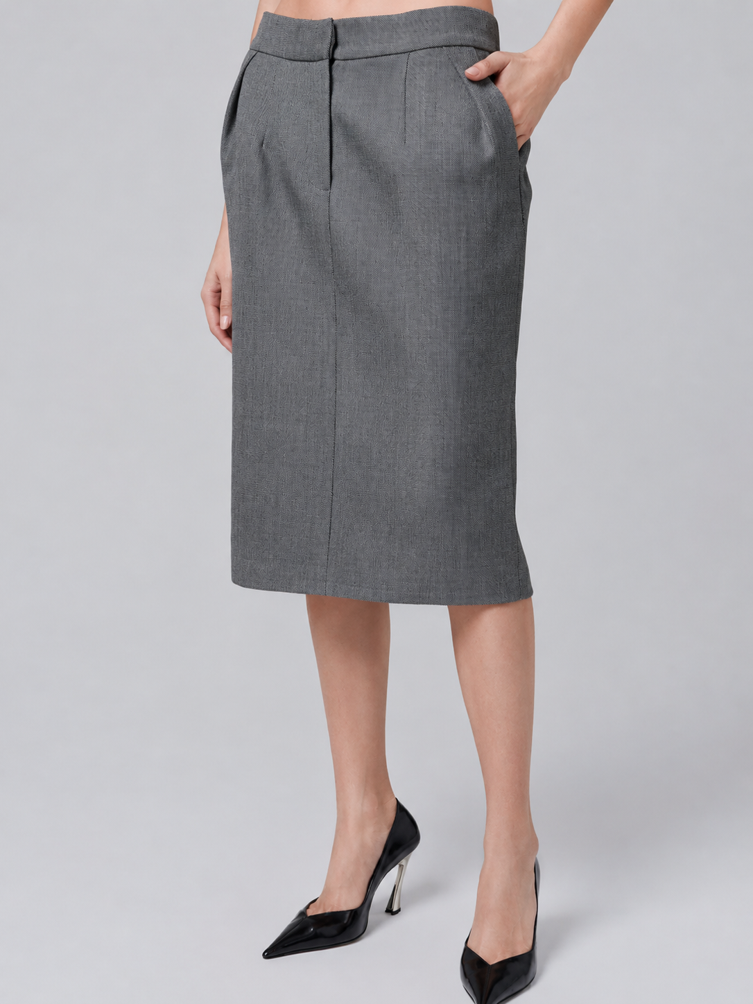 High Waist Straight Skirt